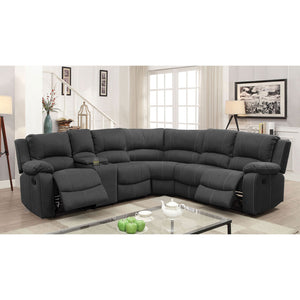 Monique Graphite Sectional w/ Console