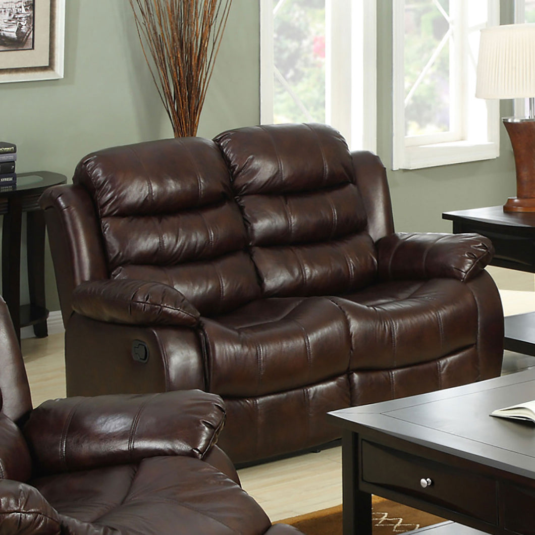 Berkshire Rustic Brown Love Seat w/ 2 Recliners