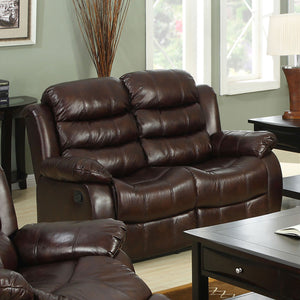 Berkshire Rustic Brown Love Seat + Console Table