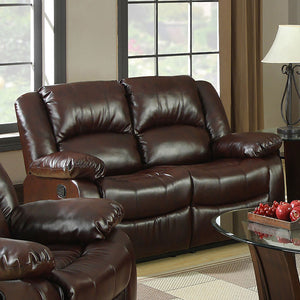 Winslow Dark Brown Love Seat w/ 2 Recliners