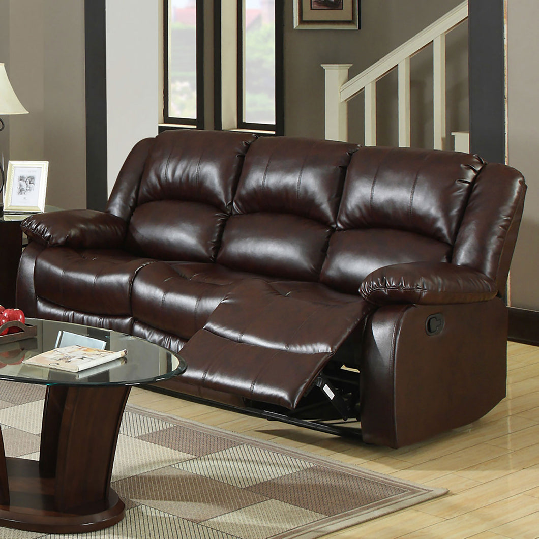 Winslow Dark Brown Sofa w/ 2 Recliners