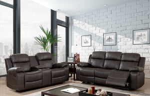 Pondera Brown Sofa + Love Seat