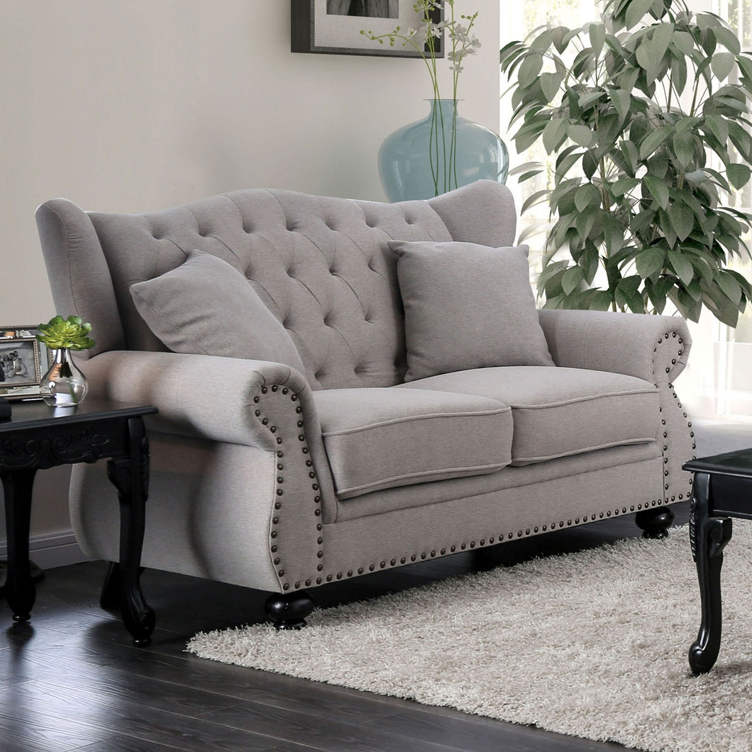 Ewloe Light Gray Love Seat