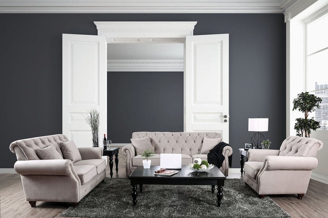 Tamika Warm Gray Sofa + Love Seat