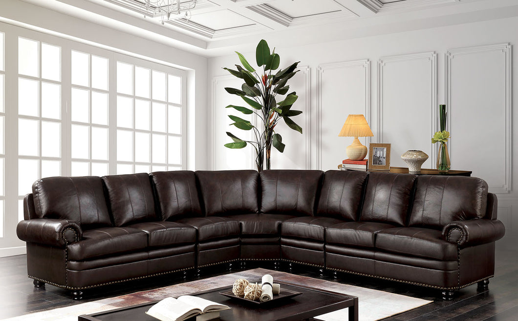 Edith Dark Brown Sectional