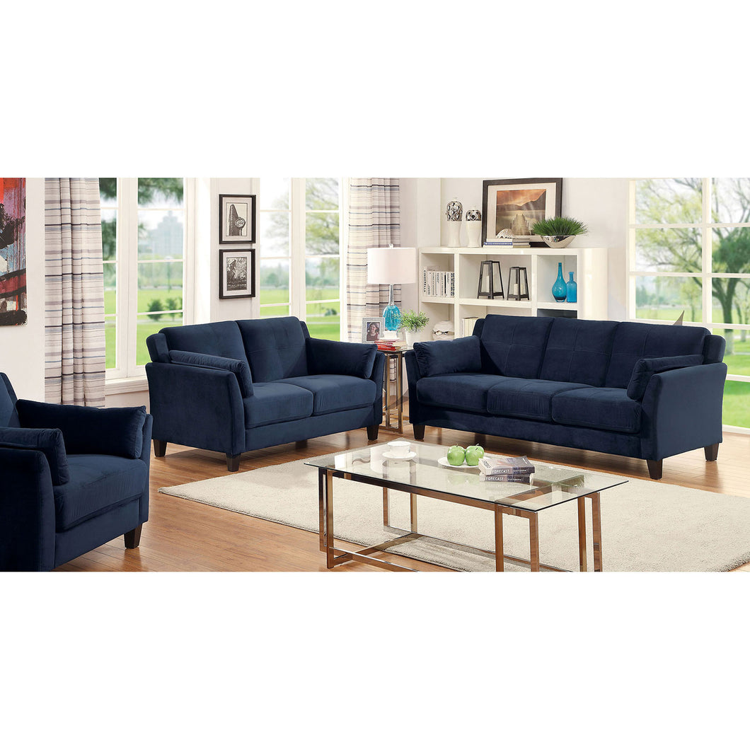 YSABEL Navy Sofa + Love Seat, Navy