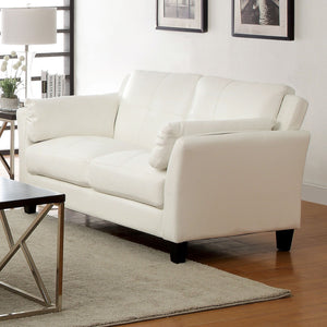 Pierre White Love Seat, White (K/D)