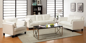 Pierre White Sofa + Love Seat, White