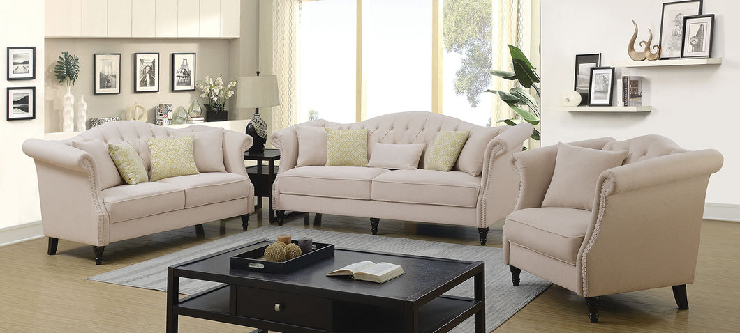 Rayna Beige Sofa + Love Seat