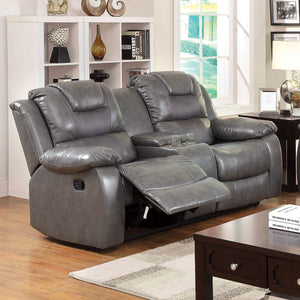 GRANDOLF Gray Console Love Seat & 2 Recliners, Gray