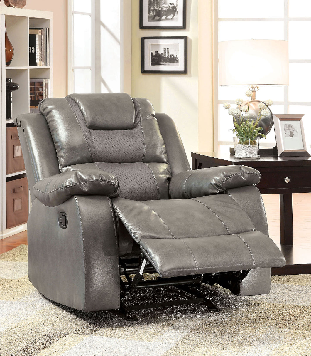 GRANDOLF Gray Glider Recliner, Gray