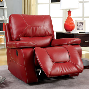 NEWBURG Red Glider Recliner, Red