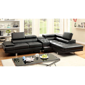 Kemina Black Sectional, Black