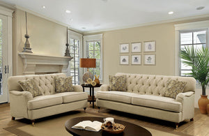 LANEY Beige Sofa + Love Seat