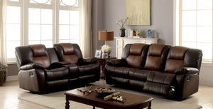 POLLUX Dark Brown, Light Brown Sofa + Love Seat