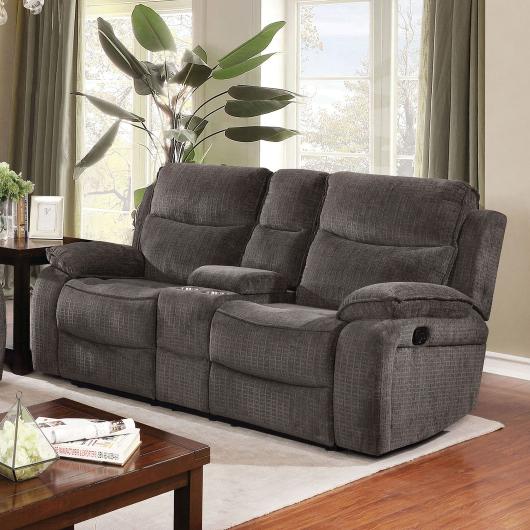 Selfridge Gray Love Seat w/ 2 Recliners