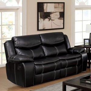 GATRIA Black Love Seat w/ 2 Recliners image