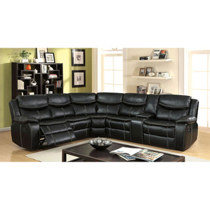 GATRIA II Black Sectional w/ Console