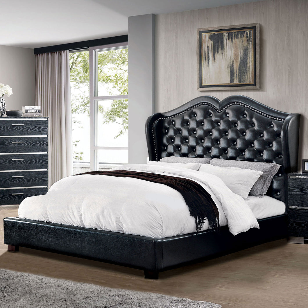 MONROE Black Queen Bed