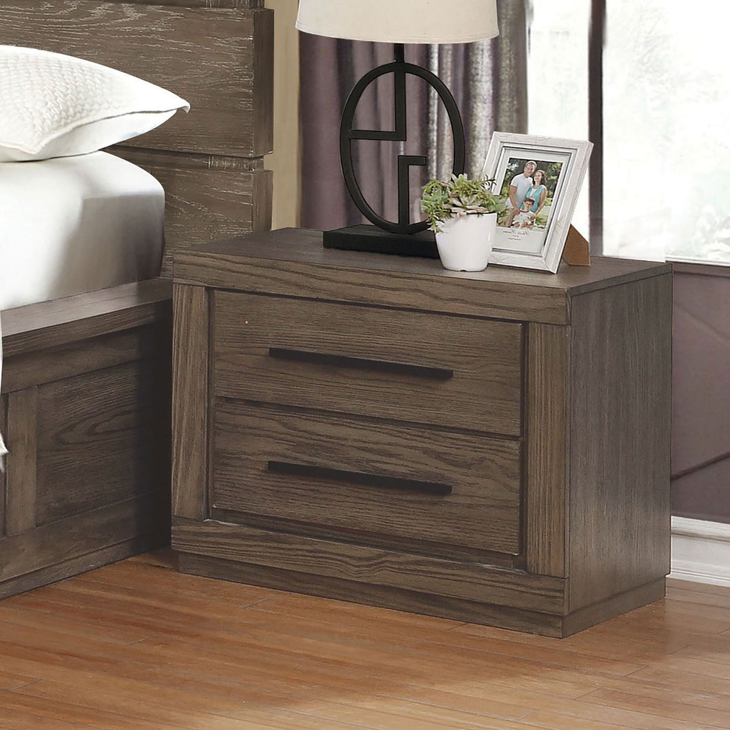 Oakburn Weathered Warm Gray Night Stand