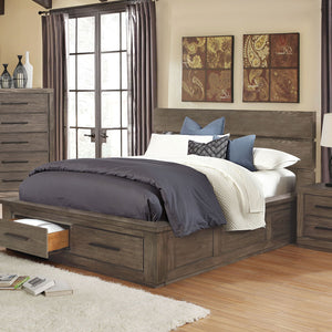 Oakes Weathered Warm Gray Queen Bed