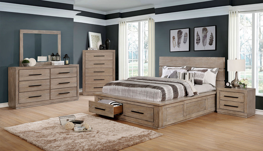 Oakburn Weathered Natural Tone 4 Pc. Queen Bedroom Set