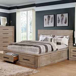 Oakes Weathered Natural Tone E.King Bed