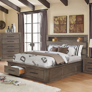 Oakburn Weathered Warm Gray Cal.King Bed