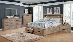 Oakburn Weathered Warm Gray 5 Pc. Queen Bedroom Set w/2NS&Jewelry