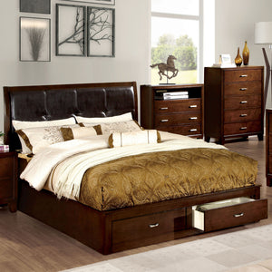 Enrico III Brown Cherry Cal.King Bed