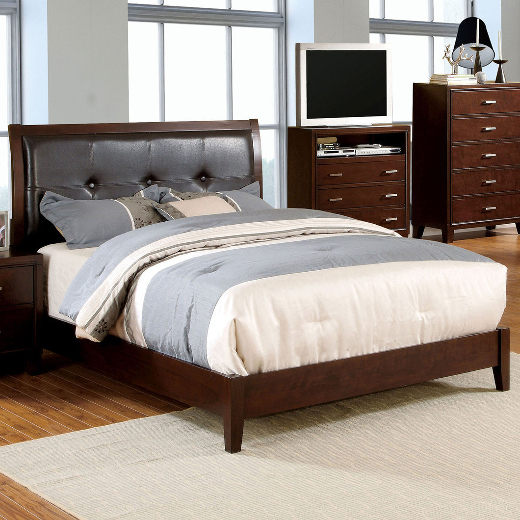 Enrico I Brown Cherry Queen Bed