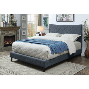 Estarra Dark Blue Queen Bed