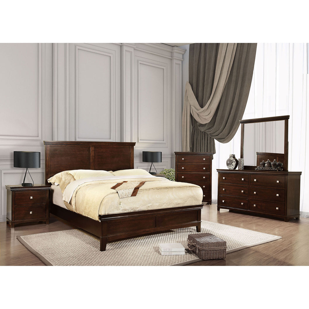 Spruce Brown Cherry 5 Pc. Queen Bedroom Set w/ Chest