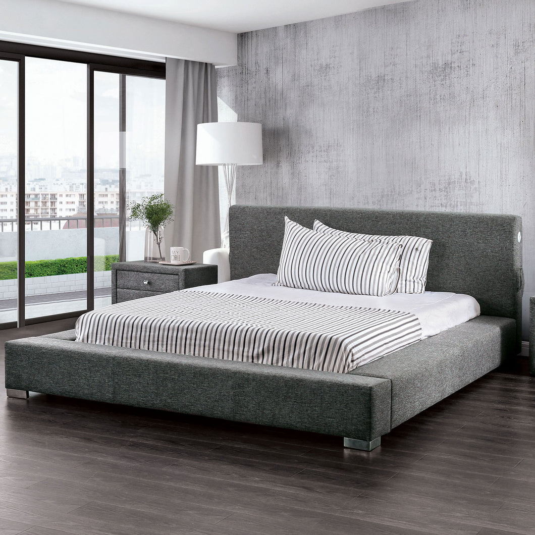 Canaves Dark Gray Queen Bed