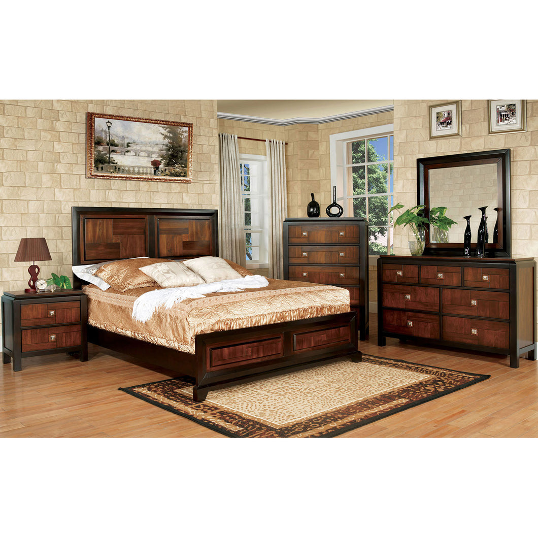 Patra Acacia/Walnut 5 Pc. Queen Bedroom Set w/ Chest