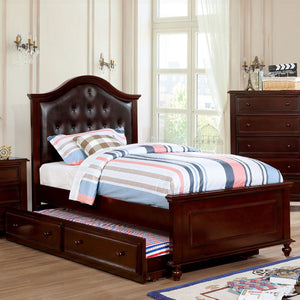 OLIVIA Dark Walnut Twin Bed