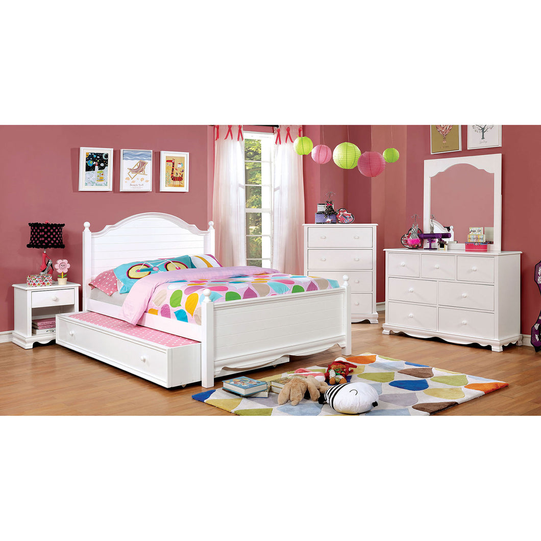 Dani White 4 Pc. Full Bedroom Set w/ Trundle