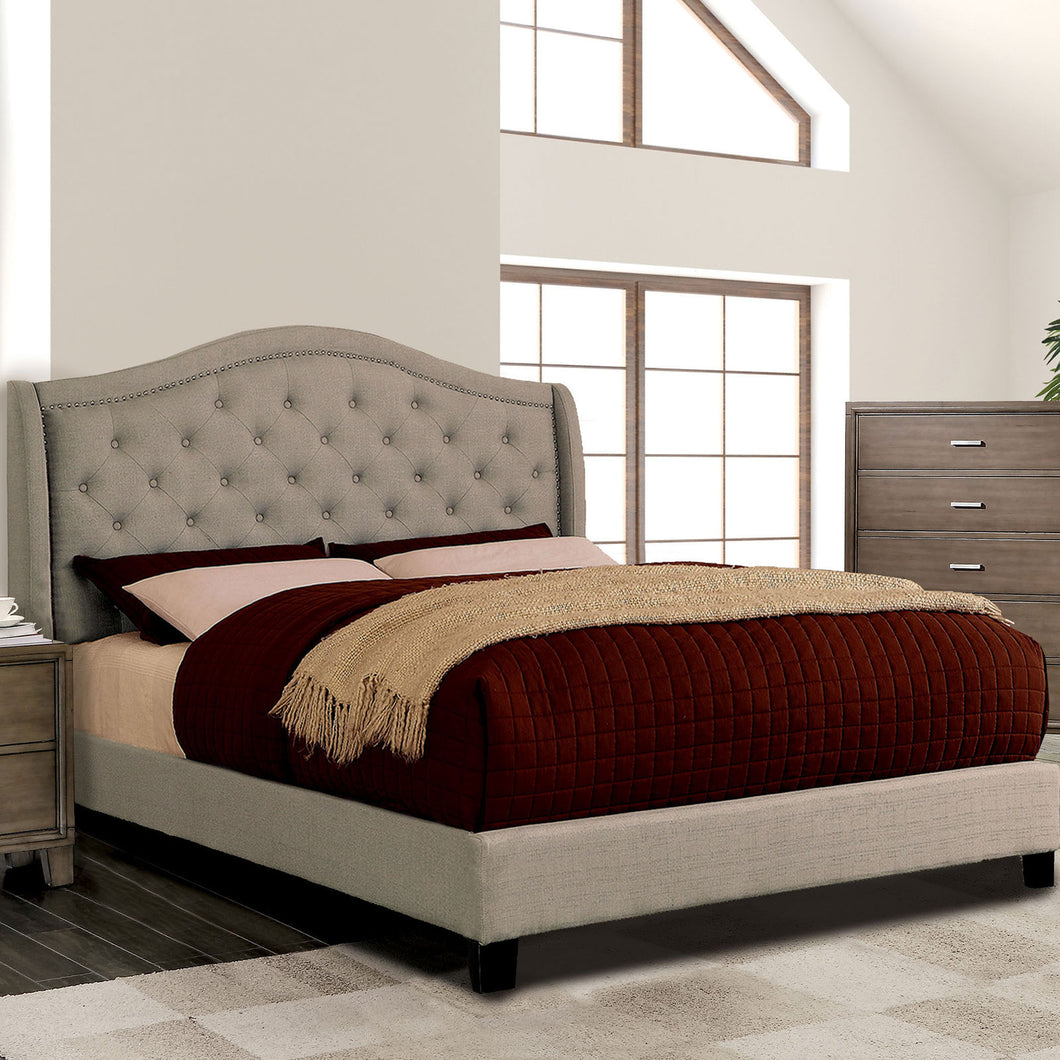 Carly Warm Gray E.King Bed