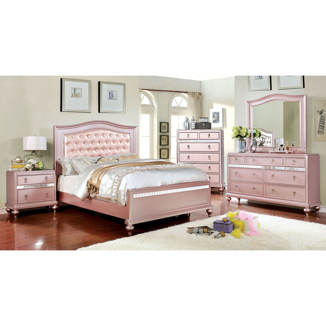 Ariston Rose Gold 4 Pc. Twin Bedroom Set