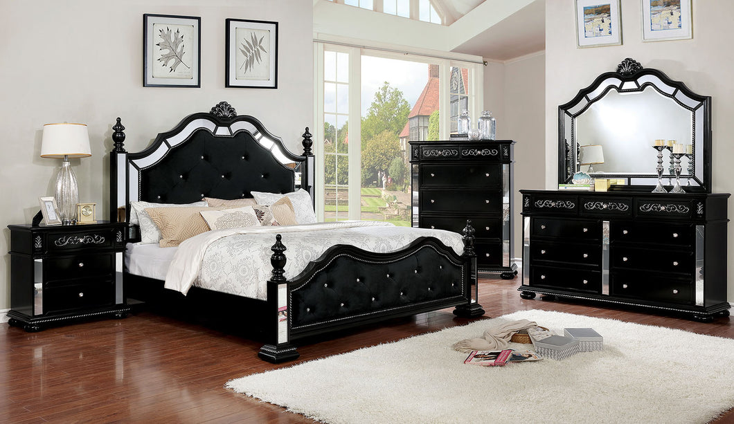 Azha Black 5 Pc. Queen Bedroom Set w/ Chest