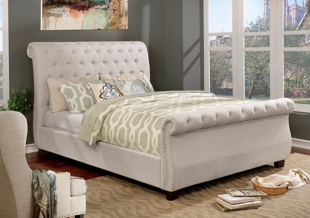 Emanuela Light Gray Queen Bed