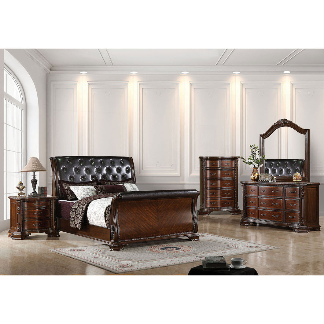 South Yorkshire Brown Cherry/Espresso 4 Pc. Queen Bedroom Set