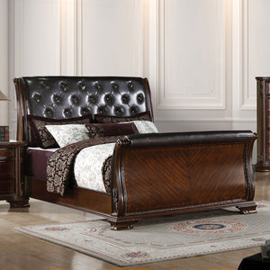 South Yorkshire Brown Cherry/Espresso Cal.King Bed