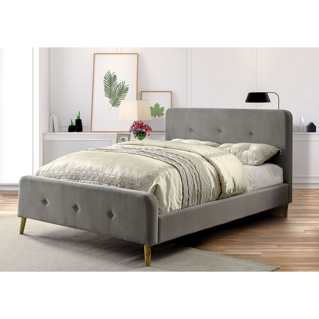 BARNEY Gray Queen Bed