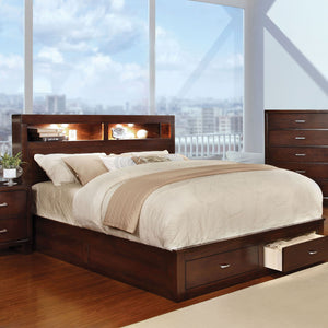 Gerico II Brown Cherry Queen Bed