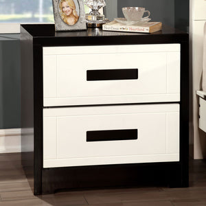 Rutger White/Black Night Stand