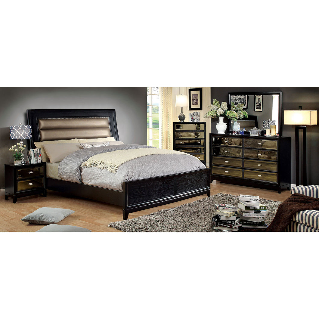 Golva Black/Taupe 4 Pc. Queen Bedroom Set