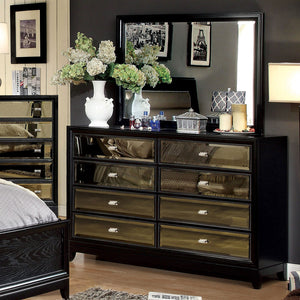 Golva Black/Gold Dresser w/ 6 Drawers