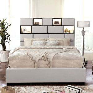 Gemma Beige/Black Queen Bed