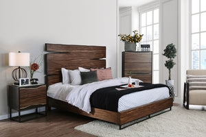 Fulton Dark Oak/Dark Walnut 5 Pc. Queen Bedroom Set w/ 2NS